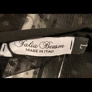 Brand NWT Talia Benson BLACK Polka Dot Lace Dress.